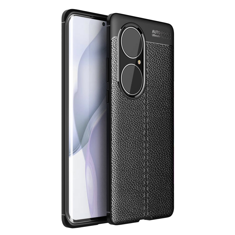 For Huawei P50 Pro Litchi Texture TPU Shockproof Case(Black) - Huawei Cases by buy2fix | Online Shopping UK | buy2fix