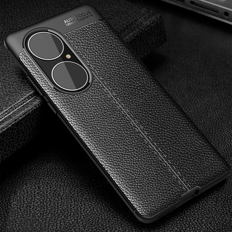 For Huawei P50 Pro Litchi Texture TPU Shockproof Case(Black) - Huawei Cases by buy2fix | Online Shopping UK | buy2fix