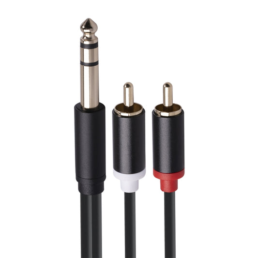 3685 6.35mm Male to Double RCA Male Stereo Audio Cable, Length:1.5m - Microphone Audio Cable & Connector by buy2fix | Online Shopping UK | buy2fix