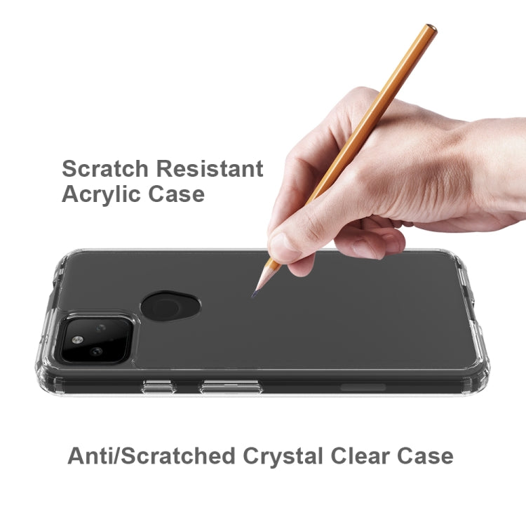 For Google Pixel 5A Shockproof Scratchproof TPU + Acrylic Protective Case(Transparent) by buy2fix