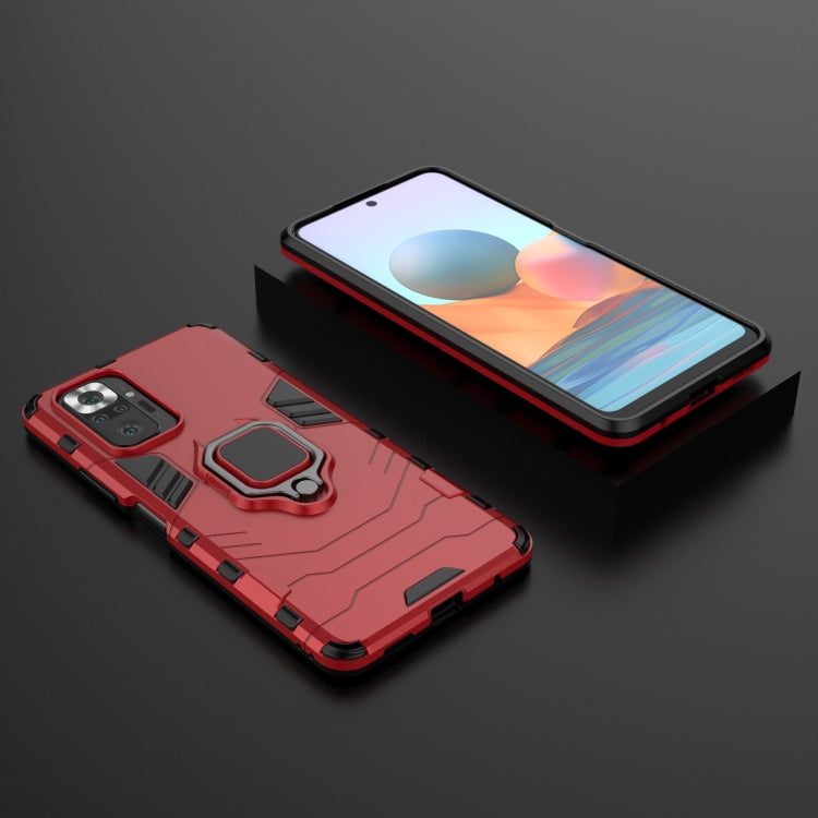 For Xiaomi Redmi Note 10 Pro PC + TPU Shockproof Protective Case with Magnetic Ring Holder(Red) - Xiaomi Cases by buy2fix | Online Shopping UK | buy2fix