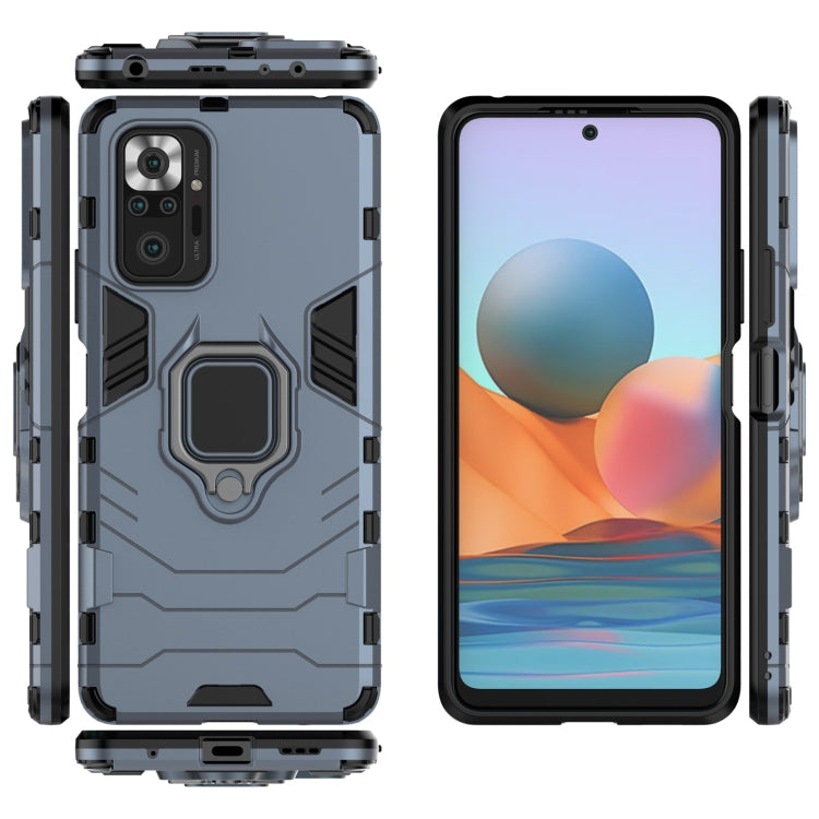 For Xiaomi Redmi Note 10 Pro PC + TPU Shockproof Protective Case with Magnetic Ring Holder(Navy Blue) - Xiaomi Cases by buy2fix | Online Shopping UK | buy2fix