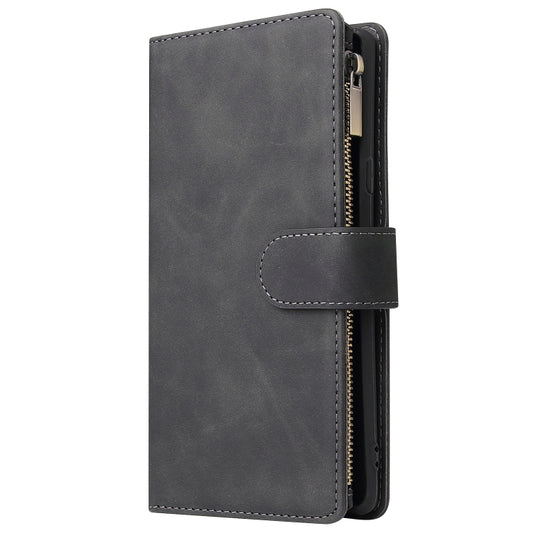 For Galaxy Note 9 Multifunctional Retro Frosted Horizontal Flip Leather Case with Card Slot & Holder & Zipper Wallet & Photo Frame & Lanyard(Black) by buy2fix