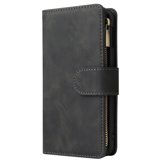 For Galaxy S10e Multifunctional Retro Frosted Horizontal Flip Leather Case with Card Slot & Holder & Zipper Wallet & Photo Frame & Lanyard(Black) by buy2fix