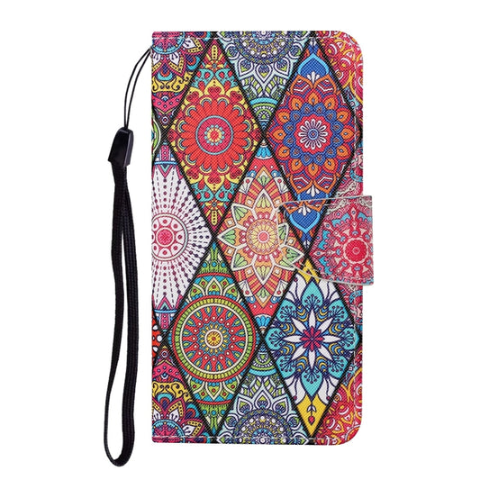 For Xiaomi Poco X3 NFC Colored Drawing Pattern Horizontal Flip Leather Case with Holder & Card Slots & Wallet & Lanyard(Rhombus Totem) by buy2fix