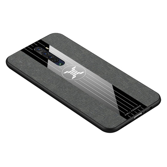 For OPPO RENO 2 XINLI Stitching Cloth Textue Shockproof TPU Protective Case(Gray) by XINLI
