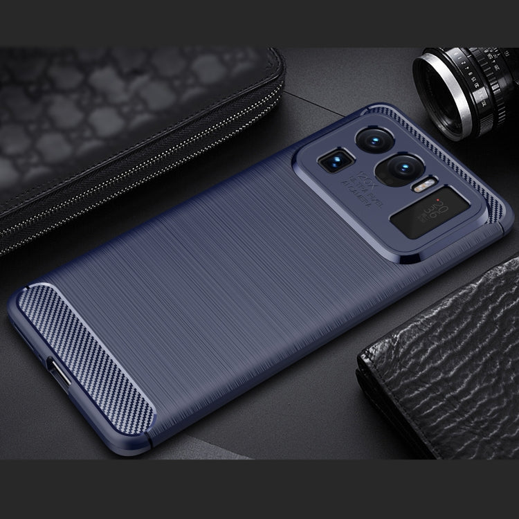 For Xiaomi Mi 11 Ultra Brushed Texture Carbon Fiber TPU Case(Navy Blue) - Xiaomi Cases by buy2fix | Online Shopping UK | buy2fix