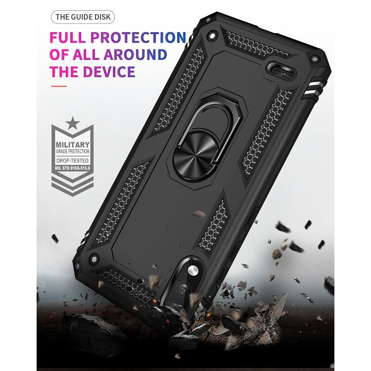 For LG K22 Shockproof TPU + PC Protective Case with 360 Degree Rotating Holder(Black) - LG Cases by buy2fix | Online Shopping UK | buy2fix