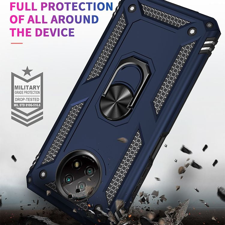 For Xiaomi Redmi Note 9 Shockproof TPU + PC Protective Case with 360 Degree Rotating Holder(Blue) - Xiaomi Cases by buy2fix | Online Shopping UK | buy2fix