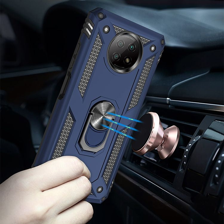 For Xiaomi Redmi Note 9 Shockproof TPU + PC Protective Case with 360 Degree Rotating Holder(Blue) - Xiaomi Cases by buy2fix | Online Shopping UK | buy2fix
