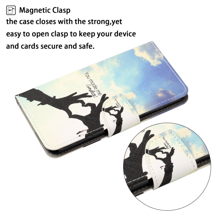 For iPhone SE (2020)/ 7 /8 Painted Pattern Horizontal Flip Leathe Case(Finger) - More iPhone Cases by buy2fix | Online Shopping UK | buy2fix