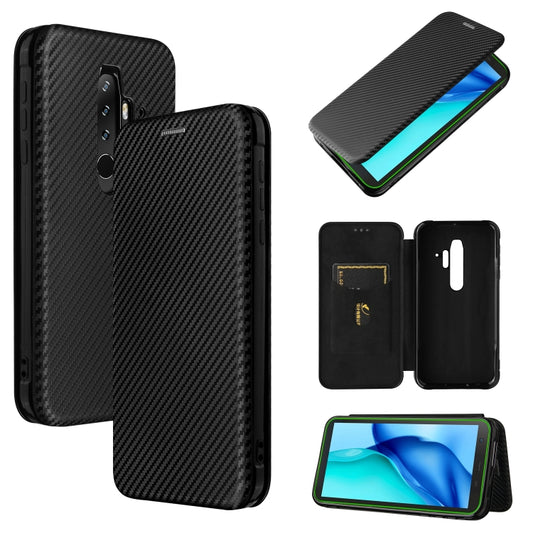For Blackview BV6300 Pro Carbon Fiber Texture Horizontal Flip TPU + PC + PU Leather Case with Card Slot(Black) - More Brand by buy2fix | Online Shopping UK | buy2fix