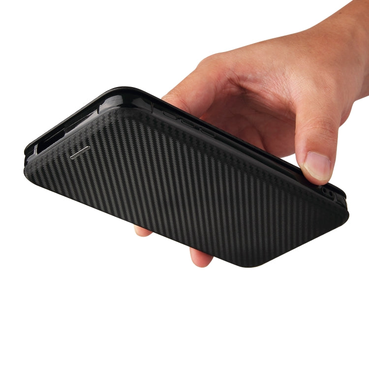 For Blackview BV6300 Pro Carbon Fiber Texture Horizontal Flip TPU + PC + PU Leather Case with Card Slot(Black) - More Brand by buy2fix | Online Shopping UK | buy2fix