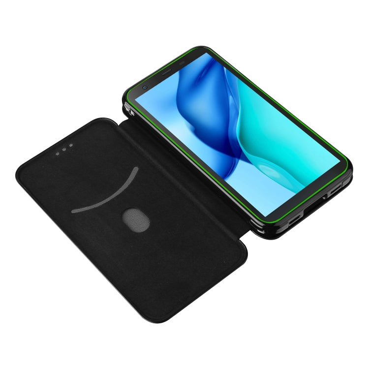 For Blackview BV6300 Pro Carbon Fiber Texture Horizontal Flip TPU + PC + PU Leather Case with Card Slot(Black) - More Brand by buy2fix | Online Shopping UK | buy2fix