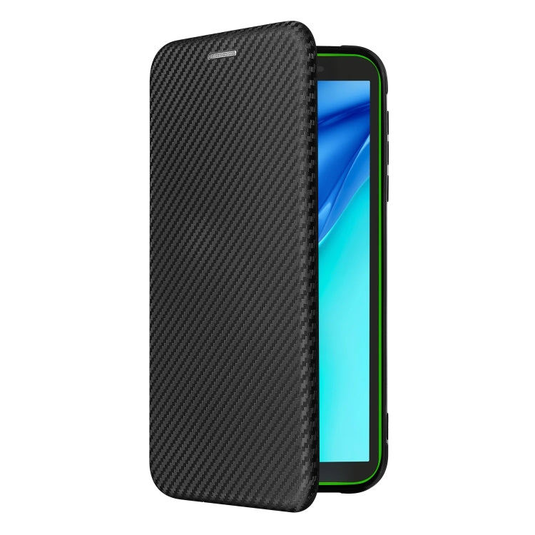 For Blackview BV6300 Pro Carbon Fiber Texture Horizontal Flip TPU + PC + PU Leather Case with Card Slot(Black) - More Brand by buy2fix | Online Shopping UK | buy2fix