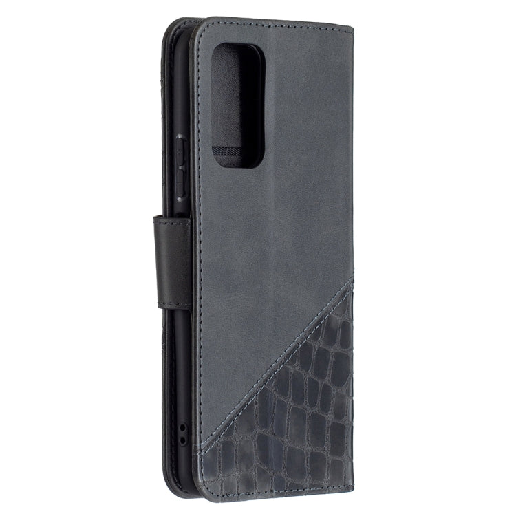 For Xiaomi Redmi Note 10 Pro Matching Color Crocodile Texture Horizontal Flip PU Leather Case with Wallet & Holder & Card Slots(Black) - Xiaomi Cases by buy2fix | Online Shopping UK | buy2fix