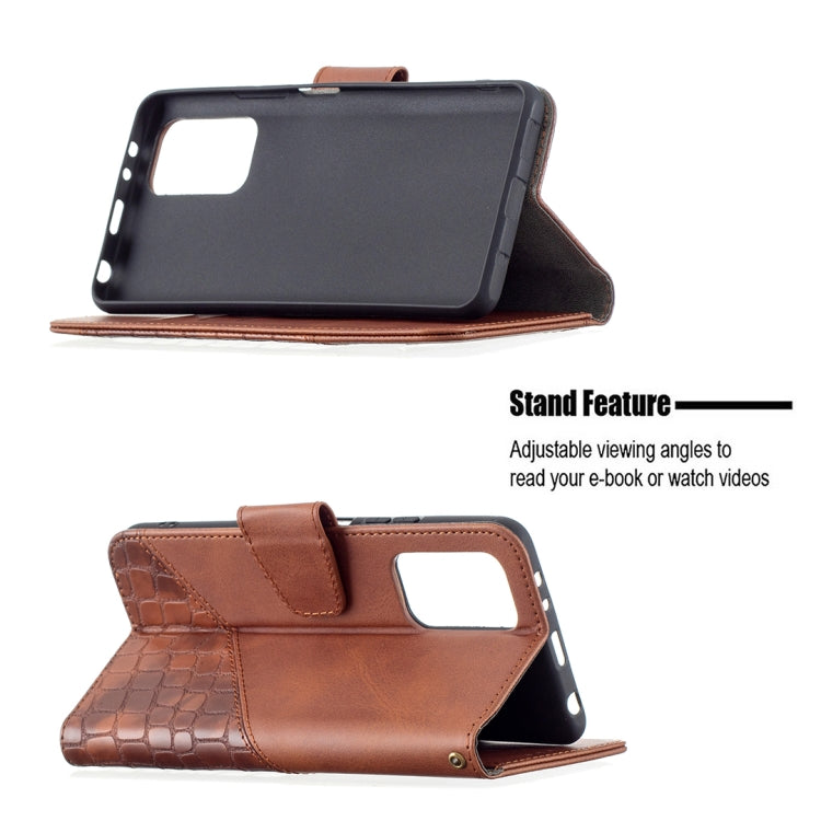 For Xiaomi Redmi Note 10 Pro Matching Color Crocodile Texture Horizontal Flip PU Leather Case with Wallet & Holder & Card Slots(Brown) - Xiaomi Cases by buy2fix | Online Shopping UK | buy2fix