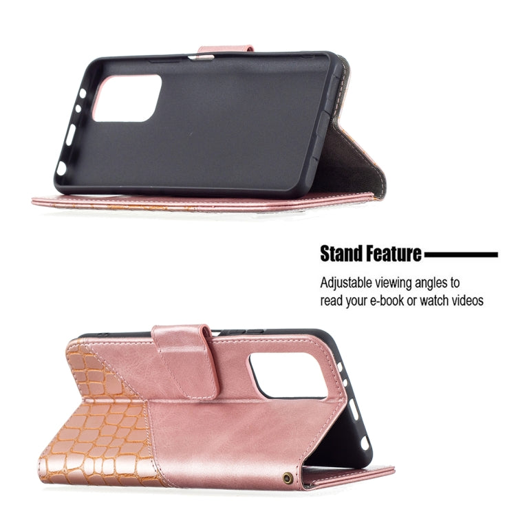 For Xiaomi Redmi Note 10 Pro Matching Color Crocodile Texture Horizontal Flip PU Leather Case with Wallet & Holder & Card Slots(Rose Gold) - Xiaomi Cases by buy2fix | Online Shopping UK | buy2fix