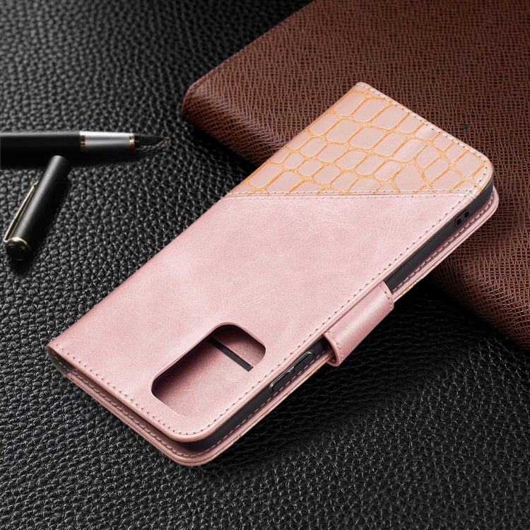 For Xiaomi Redmi Note 10 Pro Matching Color Crocodile Texture Horizontal Flip PU Leather Case with Wallet & Holder & Card Slots(Rose Gold) - Xiaomi Cases by buy2fix | Online Shopping UK | buy2fix