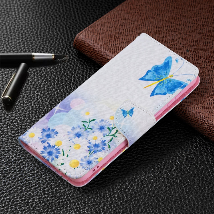 For Huawei P50 Colored Drawing Pattern Horizontal Flip Leather Case with Holder & Card Slots & Wallet(Pansy) - Huawei Cases by buy2fix | Online Shopping UK | buy2fix