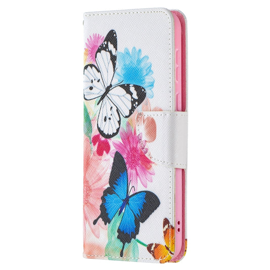 For Huawei P50 Colored Drawing Pattern Horizontal Flip Leather Case with Holder & Card Slots & Wallet(Butterfly) by buy2fix