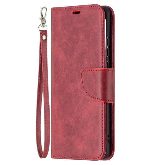 For Huawei P50 Pro Retro Lambskin Texture Pure Color Horizontal Flip PU Leather Case with Holder & Card Slots & Wallet & Lanyard(Red) by buy2fix