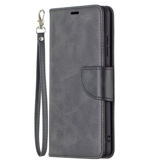 For Samsung Galaxy A32 4G Retro Lambskin Texture Pure Color Horizontal Flip PU Leather Case with Holder & Card Slots & Wallet & Lanyard(Black) by buy2fix