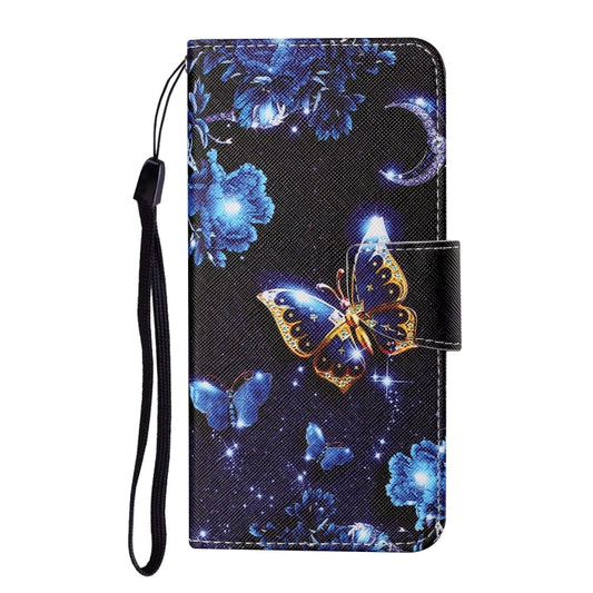 For Samsung Galaxy A50 / A30s Colored Drawing Pattern Horizontal Flip Leather Case with Holder & Card Slots & Wallet & Lanyard(Moon Butterfly) by buy2fix