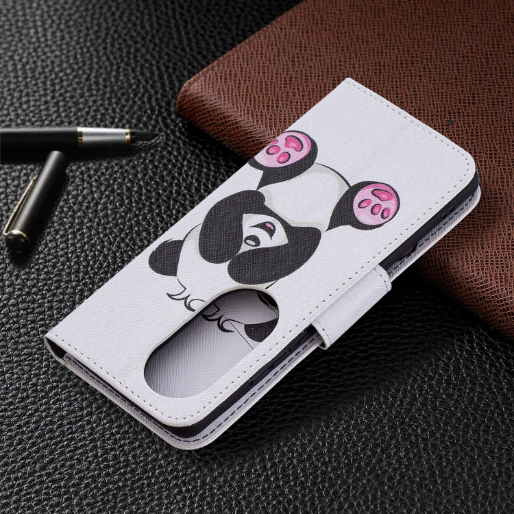 For Huawei P50 Pro Colored Drawing Pattern Horizontal Flip Leather Case with Holder & Card Slots & Wallet(Panda) by buy2fix