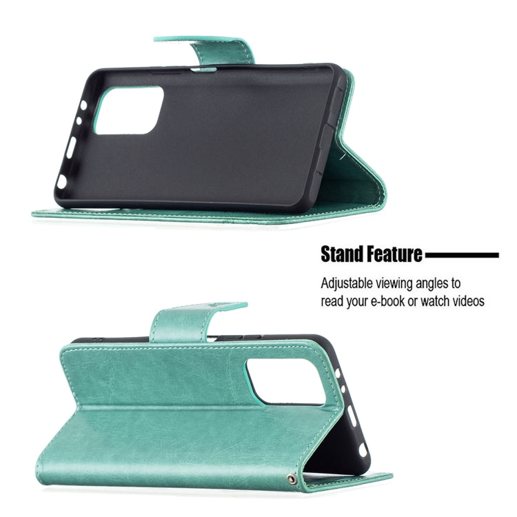 For Xiaomi Redmi Note 10 Pro Two Butterflies Embossing Pattern Horizontal Flip Leather Case with Holder & Card Slot & Wallet & Lanyard(Green) - Xiaomi Cases by buy2fix | Online Shopping UK | buy2fix