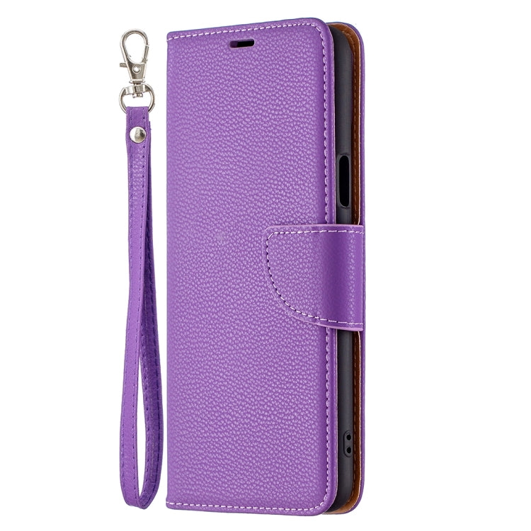 For LG K42 Litchi Texture Pure Color Horizontal Flip Leather Case with Holder & Card Slots & Wallet & Lanyard(Purple) - LG Cases by buy2fix | Online Shopping UK | buy2fix