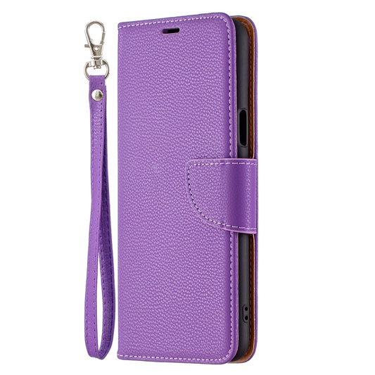 For LG K42 Litchi Texture Pure Color Horizontal Flip Leather Case with Holder & Card Slots & Wallet & Lanyard(Purple) - LG Cases by buy2fix | Online Shopping UK | buy2fix