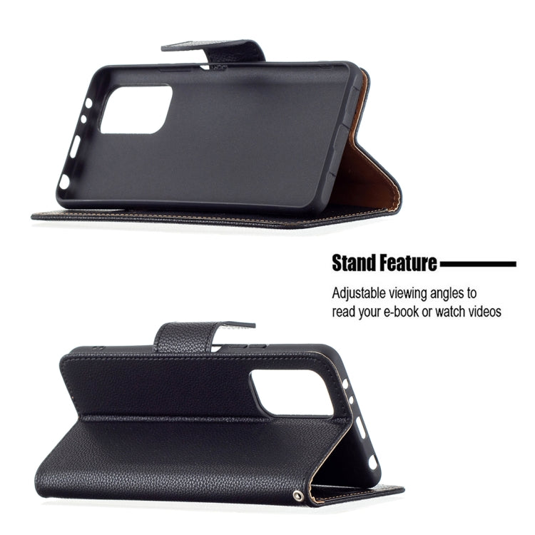 For Xiaomi Redmi Note 10 Pro Litchi Texture Pure Color Horizontal Flip Leather Case with Holder & Card Slots & Wallet & Lanyard(Black) - Xiaomi Cases by buy2fix | Online Shopping UK | buy2fix