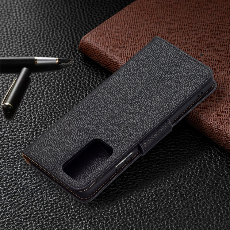 For Xiaomi Redmi Note 10 Pro Litchi Texture Pure Color Horizontal Flip Leather Case with Holder & Card Slots & Wallet & Lanyard(Black) - Xiaomi Cases by buy2fix | Online Shopping UK | buy2fix