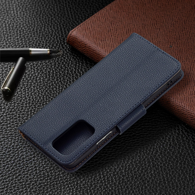 For Xiaomi Redmi Note 10 Pro Litchi Texture Pure Color Horizontal Flip Leather Case with Holder & Card Slots & Wallet & Lanyard(Dark Blue) - Xiaomi Cases by buy2fix | Online Shopping UK | buy2fix