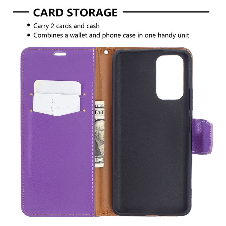 For Xiaomi Redmi Note 10 Pro Litchi Texture Pure Color Horizontal Flip Leather Case with Holder & Card Slots & Wallet & Lanyard(Purple) - Xiaomi Cases by buy2fix | Online Shopping UK | buy2fix