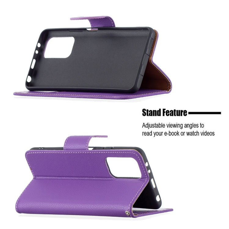 For Xiaomi Redmi Note 10 Pro Litchi Texture Pure Color Horizontal Flip Leather Case with Holder & Card Slots & Wallet & Lanyard(Purple) - Xiaomi Cases by buy2fix | Online Shopping UK | buy2fix