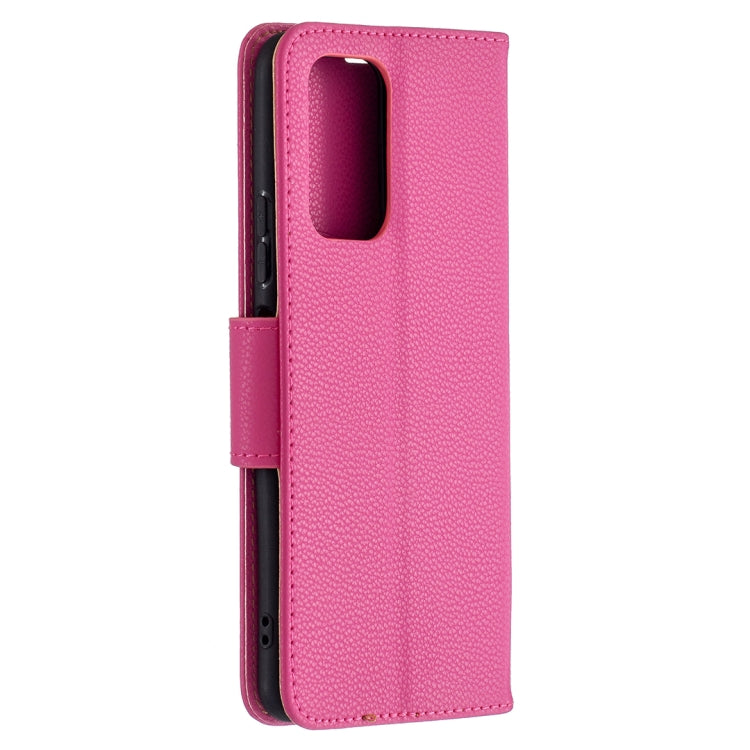 For Xiaomi Redmi Note 10 Pro Litchi Texture Pure Color Horizontal Flip Leather Case with Holder & Card Slots & Wallet & Lanyard(Rose Red) - Xiaomi Cases by buy2fix | Online Shopping UK | buy2fix