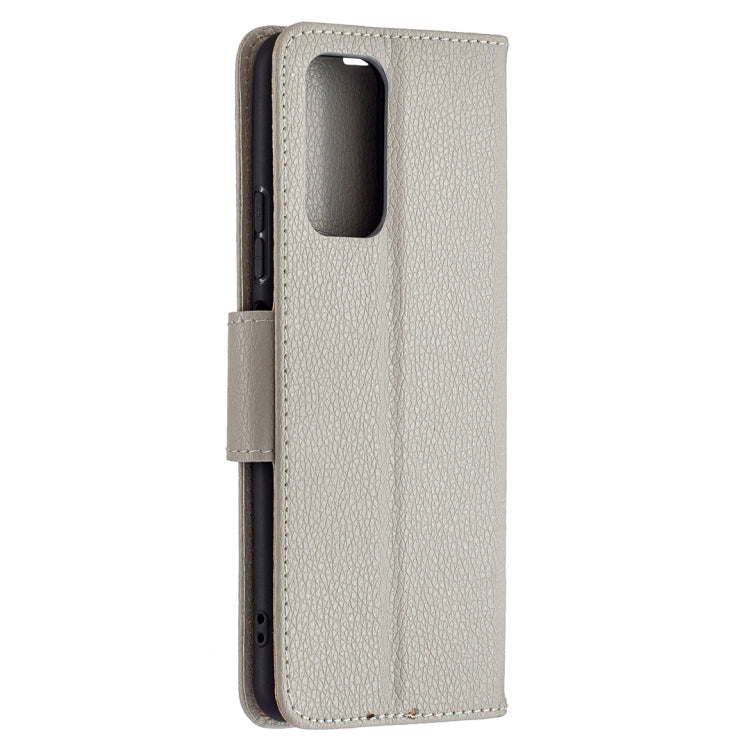 For Xiaomi Redmi Note 10 Pro Litchi Texture Pure Color Horizontal Flip Leather Case with Holder & Card Slots & Wallet & Lanyard(Grey) - Xiaomi Cases by buy2fix | Online Shopping UK | buy2fix