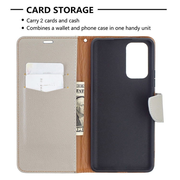 For Xiaomi Redmi Note 10 Pro Litchi Texture Pure Color Horizontal Flip Leather Case with Holder & Card Slots & Wallet & Lanyard(Grey) - Xiaomi Cases by buy2fix | Online Shopping UK | buy2fix