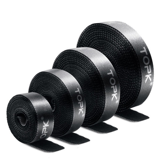 4 PCS TOPK Reusable & Dividable Nylon Tie-wraps Hook and Loop Fastener Cable Ties, Length:1m by TOPK