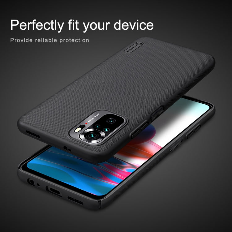 For Xiaomi Redmi Note 10 4G NILLKIN Frosted Concave-convex Texture PC Case(Black) - Xiaomi Cases by NILLKIN | Online Shopping UK | buy2fix