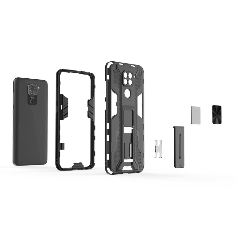 For Xiaomi Redmi Note 9 Supersonic PC + TPU Shock-proof Protective Case with Holder(Green) - Xiaomi Cases by buy2fix | Online Shopping UK | buy2fix