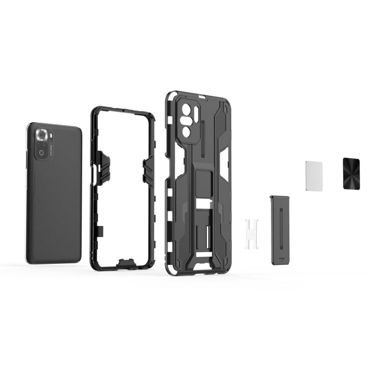 For Xiaomi Redmi Note 10 4G Supersonic PC + TPU Shock-proof Protective Case with Holder(Green) - Xiaomi Cases by buy2fix | Online Shopping UK | buy2fix