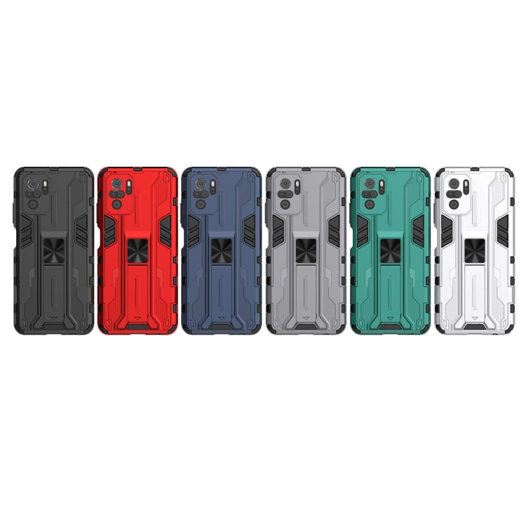 For Xiaomi Redmi Note 10 4G Supersonic PC + TPU Shock-proof Protective Case with Holder(Green) - Xiaomi Cases by buy2fix | Online Shopping UK | buy2fix
