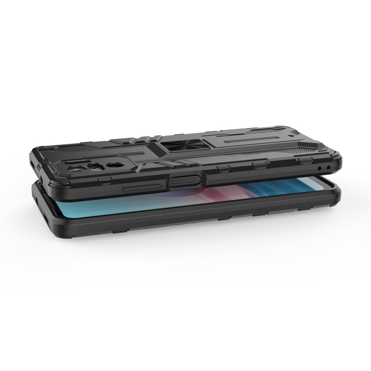 For Xiaomi Redmi Note 10 4G Supersonic PC + TPU Shock-proof Protective Case with Holder(Dark Blue) - Xiaomi Cases by buy2fix | Online Shopping UK | buy2fix