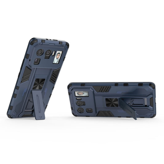 For Xiaomi Mi 11 Ultra Supersonic PC + TPU Shock-proof Protective Case with Holder(Dark Blue) by buy2fix