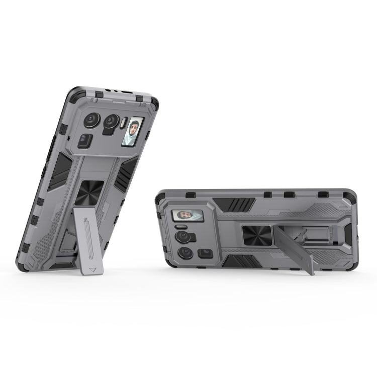For Xiaomi Mi 11 Ultra Supersonic PC + TPU Shock-proof Protective Case with Holder(Gray) - Xiaomi Cases by buy2fix | Online Shopping UK | buy2fix