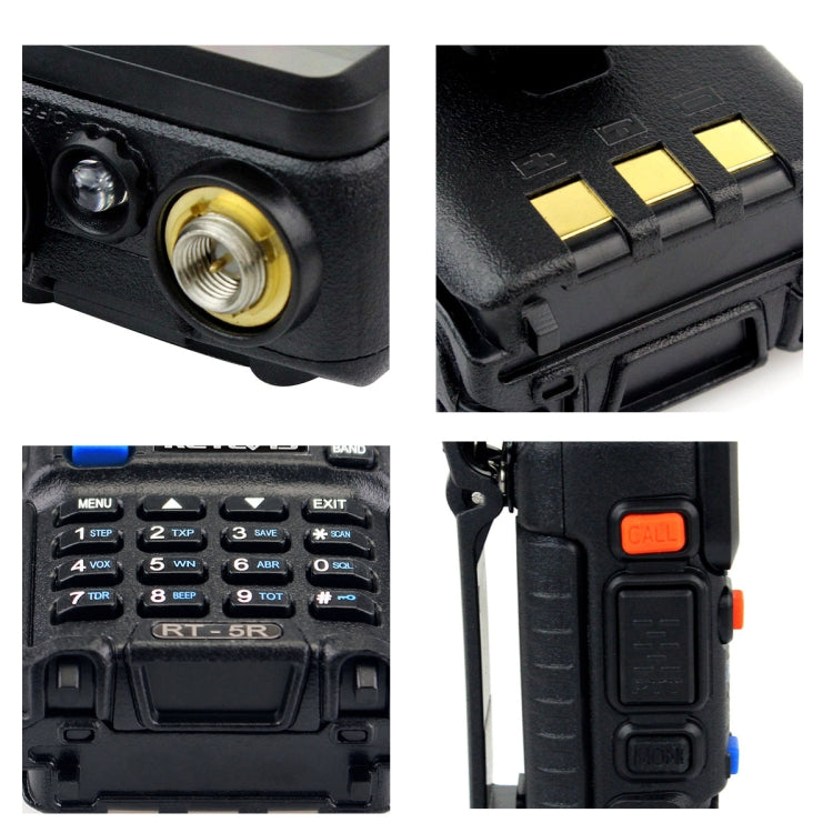 RETEVIS RT-5R 400-520MHz + 136-174MHz 128CHS USB Two-segment Handheld Walkie Talkie - Handheld Walkie Talkie by RETEVIS | Online Shopping UK | buy2fix