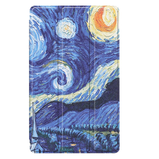 For Samsung Galaxy Tab A7 Lite T225 Colored Drawing Pattern Horizontal Flip Leather Case with Three-folding Holder & Sleep / Wake-up Function(Starry Sky) by buy2fix
